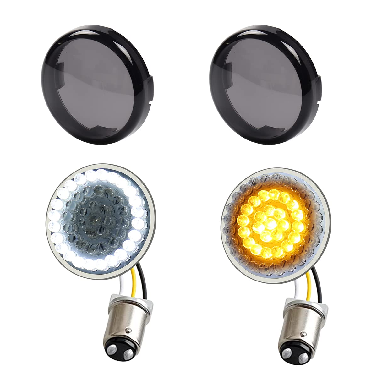 Amazon | DTR2017 1157 フロントLEDウィンカーライト 2インチブレット